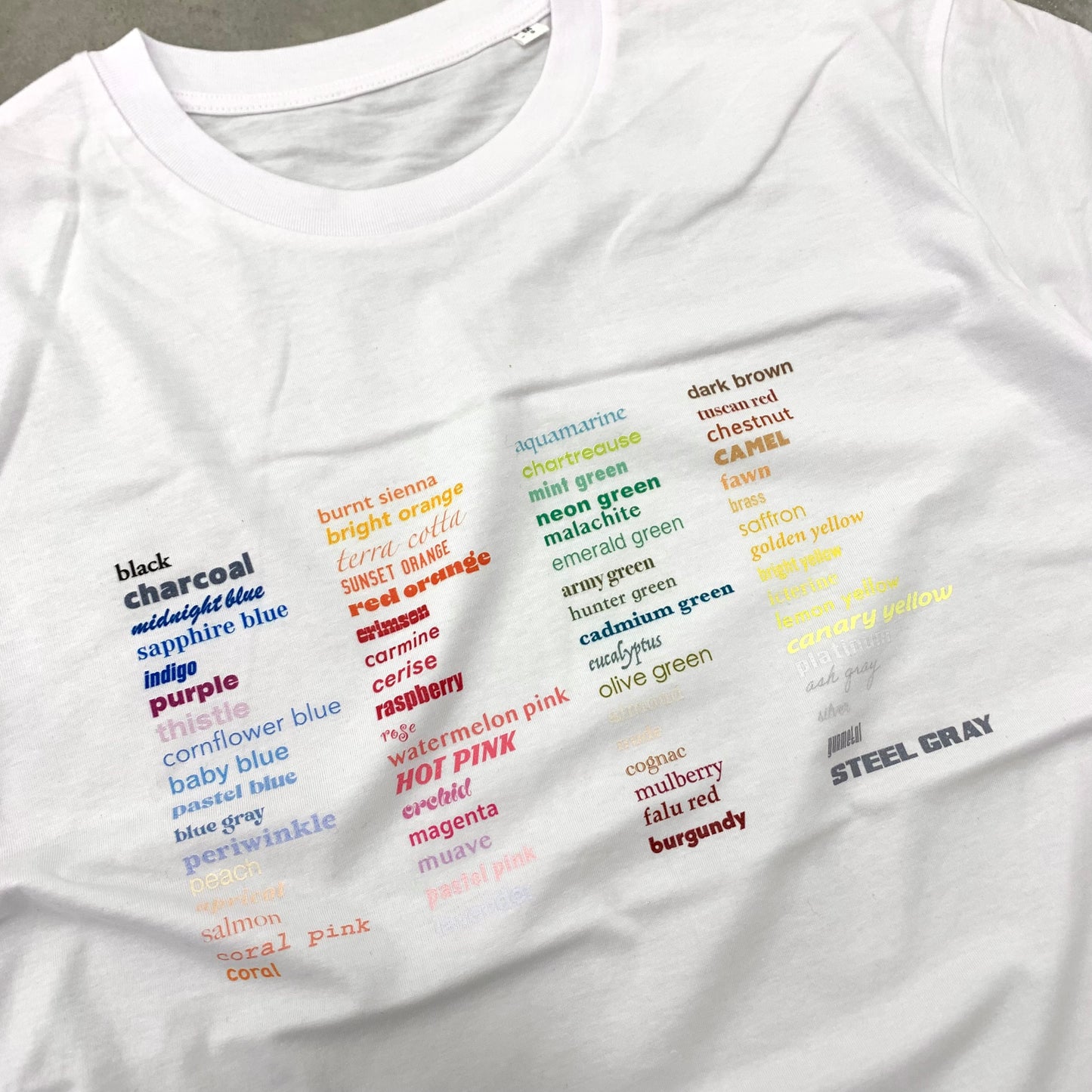 Font/Colour Tee