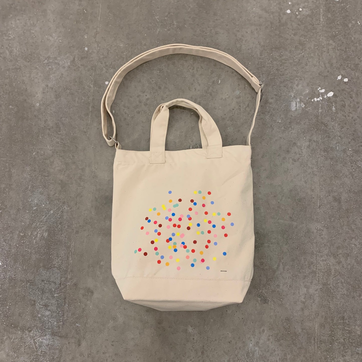 Dots Cross Body Tote Bag