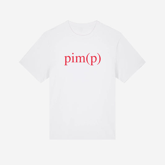pim(p) Singlestitch Tee - White/Red