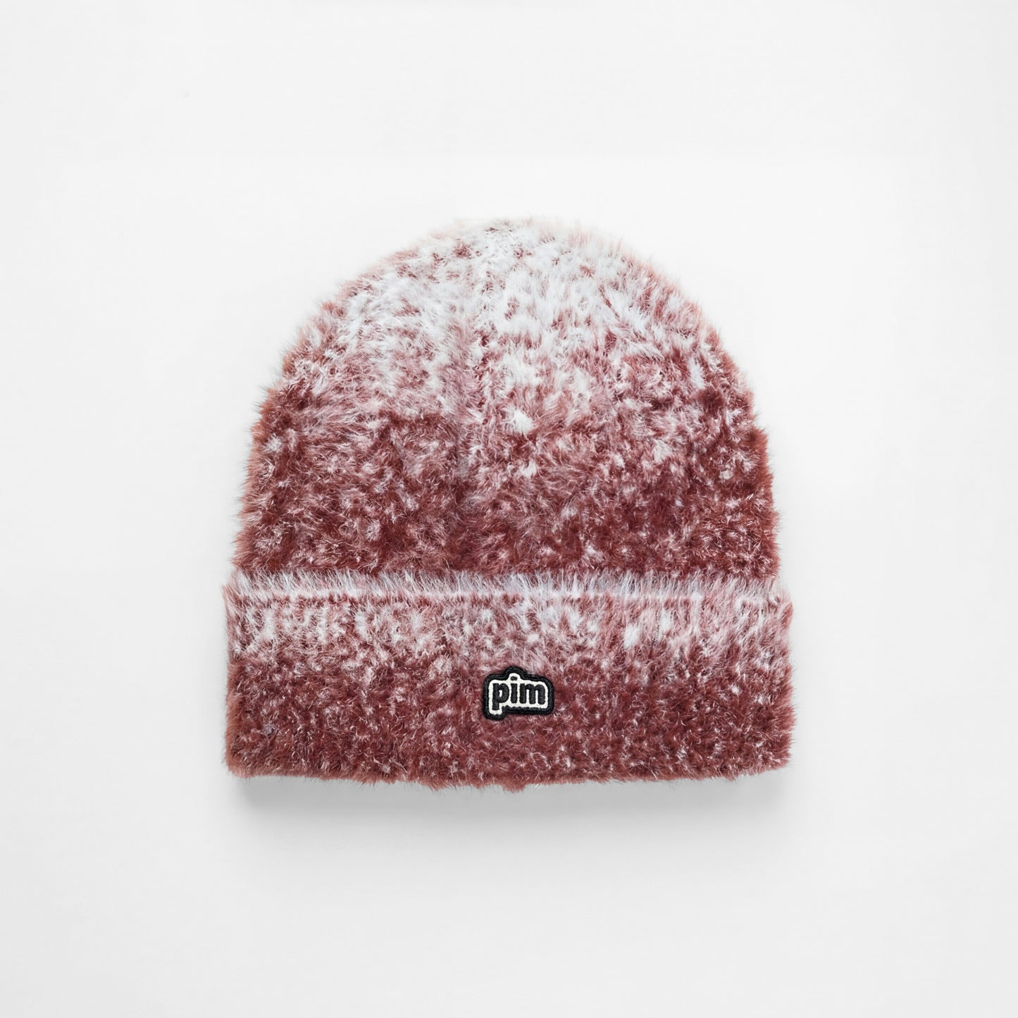 Pim Mohair Gradient Beanie - Burgundy/Ice Blue