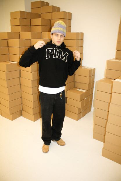 Pim College Hoodie - Black/Cream