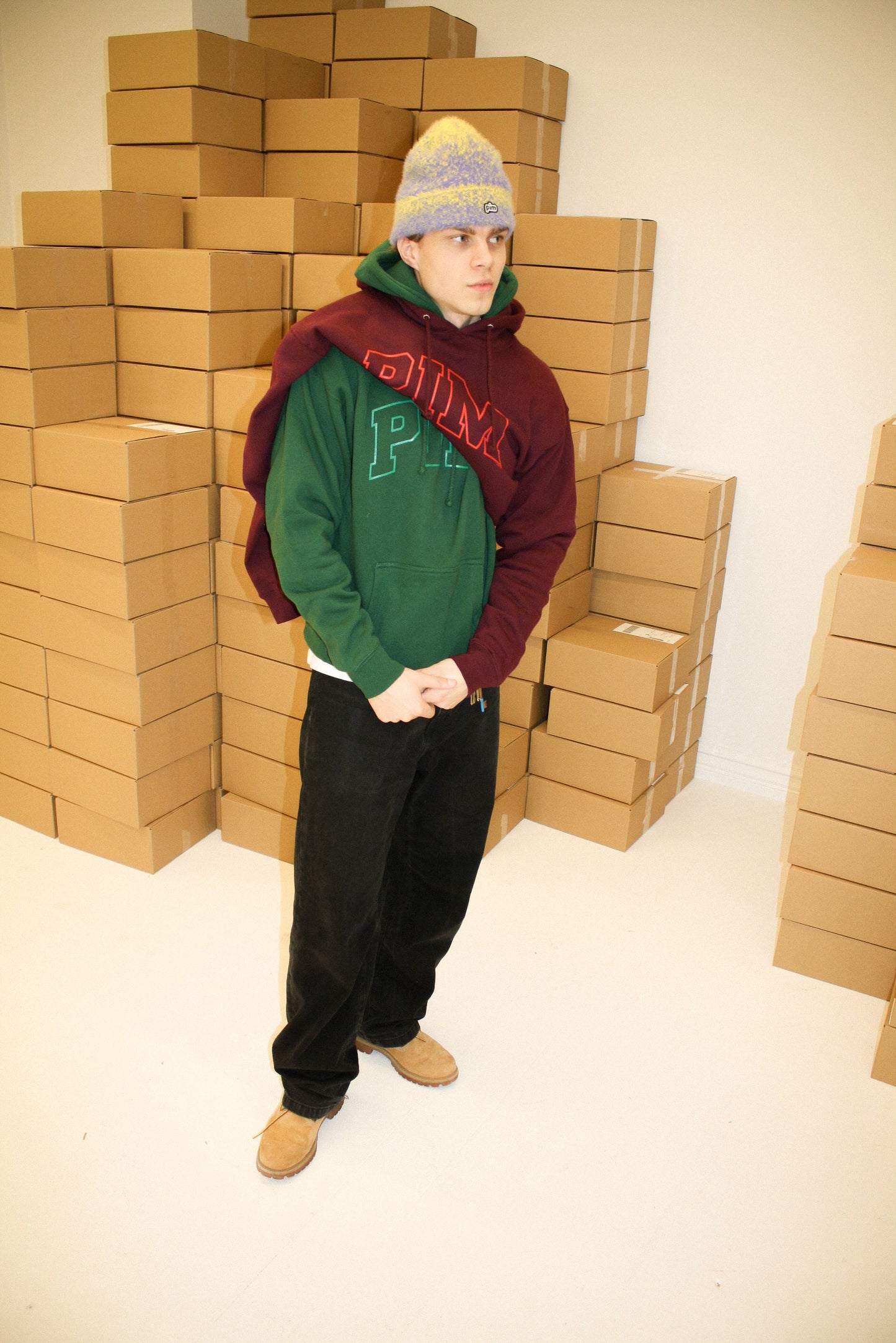 Pim College Hoodie - Green/Green