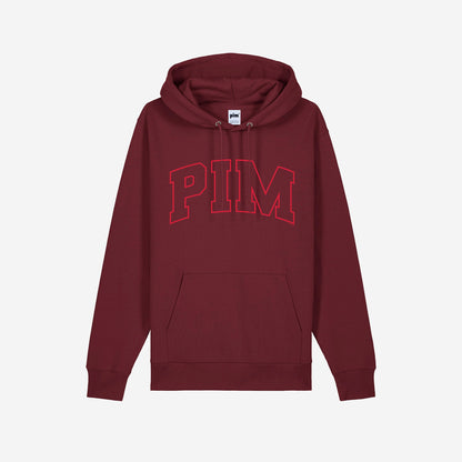 Pim College Hoodie - Burgundy/Red