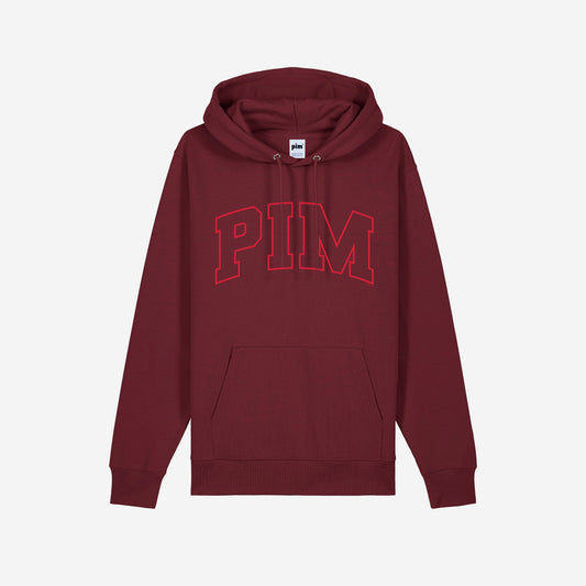 Pim College Hoodie - Burgundy/Red