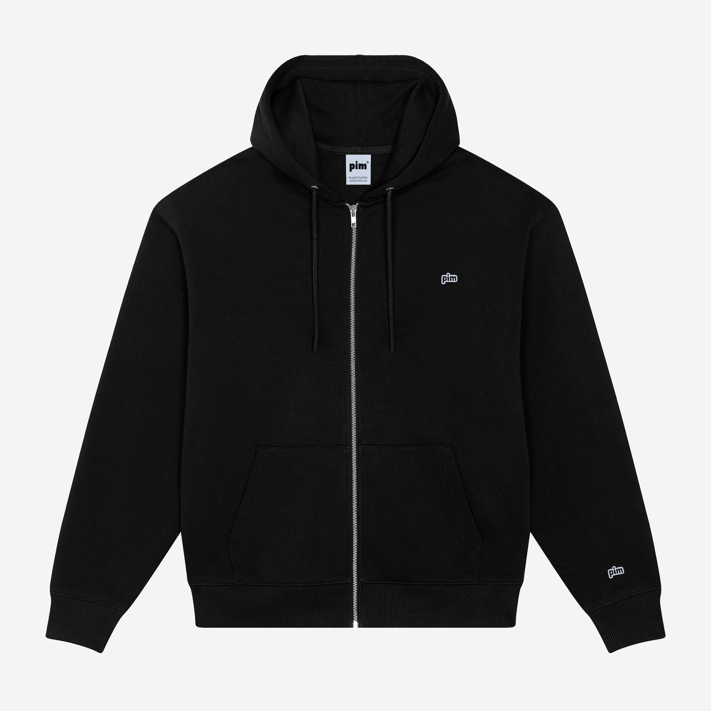 Pim Essentials Zip-Hoodie - Black